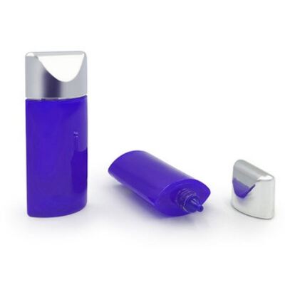50ml Silver Cap Oval Sunscreen Lotion Bottle - Thùng nhựa mỹ phẩm cho chăm sóc da và kem BB