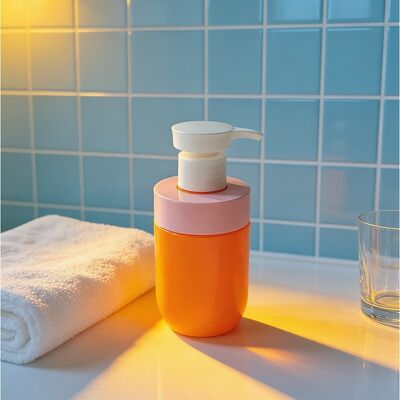 Chai PET mỹ phẩm nhẹ chống vỡ pha lê 200ml có bơm kem dưỡng da cho bao bì chăm sóc da