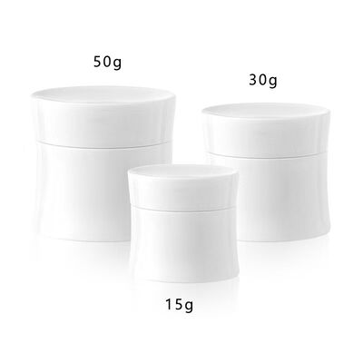 Bán buôn 15g 30g 50g Lọ kem nhựa đôi có lớp PP thực phẩm dành cho kem chăm sóc da và mỹ phẩm