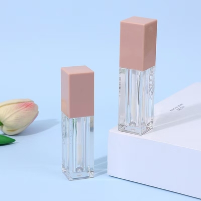 Square Pink 7ml Plastic Lip Glaze Tube Cho High Gloss Liquid Eyeshadow Lip Glaze