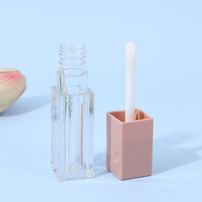 Square Pink 7ml Plastic Lip Glaze Tube Cho High Gloss Liquid Eyeshadow Lip Glaze
