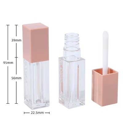 Square Pink 7ml Plastic Lip Glaze Tube Cho High Gloss Liquid Eyeshadow Lip Glaze