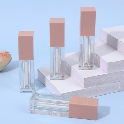 Square Pink 7ml Plastic Lip Glaze Tube Cho High Gloss Liquid Eyeshadow Lip Glaze