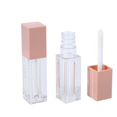 Square Pink 7ml Plastic Lip Glaze Tube Cho High Gloss Liquid Eyeshadow Lip Glaze