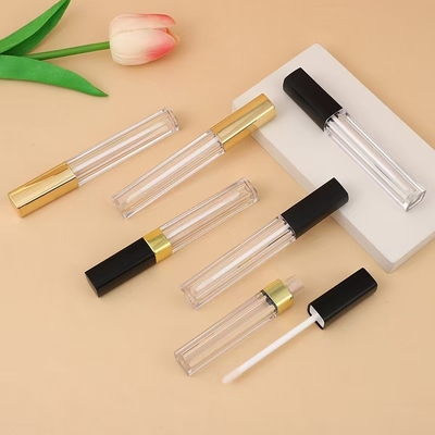 Slim Square Lip Glaze Tube Màu tùy chỉnh cho mỹ phẩm hoàn hảo