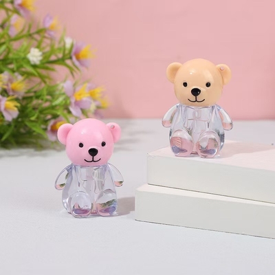 2ml Cute Bear Head Cap Plastic Lip Glaze Tube trong nhiều màu sắc với nút đóng vít và in tùy chỉnh