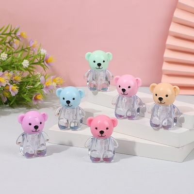 2ml Cute Bear Head Cap Plastic Lip Glaze Tube trong nhiều màu sắc với nút đóng vít và in tùy chỉnh