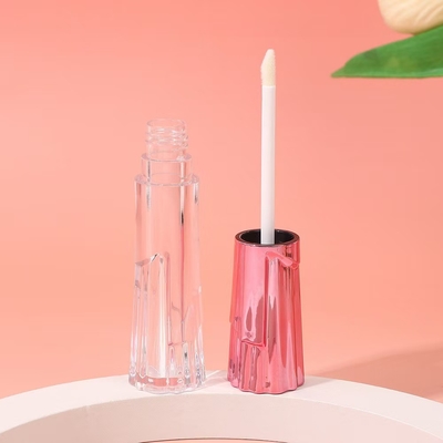 6ml ống kính môi bằng nhựa hình váy với bàn chải để dễ dàng mang theo và in màn hình thuận tiện