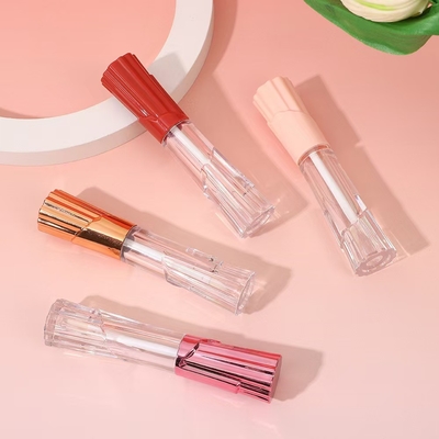 6ml ống kính môi bằng nhựa hình váy với bàn chải để dễ dàng mang theo và in màn hình thuận tiện