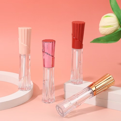 6ml ống kính môi bằng nhựa hình váy với bàn chải để dễ dàng mang theo và in màn hình thuận tiện