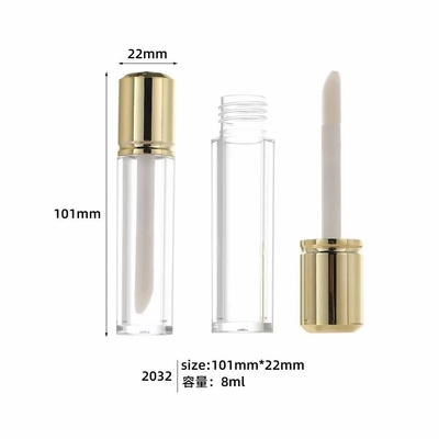Vòng vỏ ngắn 6ml ống kính môi có thể được tùy chỉnh với logo