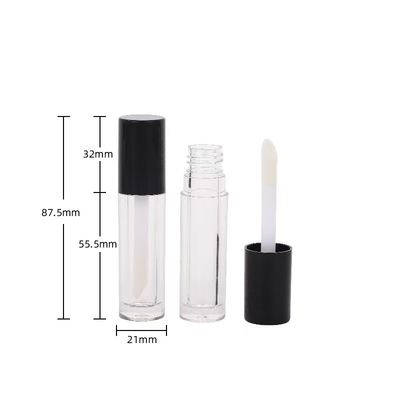 Square Plastic Lip Glaze Tube đơn giản với bàn chải và in logo