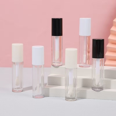Square Plastic Lip Glaze Tube đơn giản với bàn chải và in logo