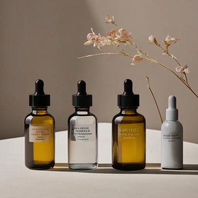 Hành trình thân thiện Amber chai tinh dầu với đầu nhỏ giọt nhựa và ống kính 5ml 10ml 30ml 50ml 100ml