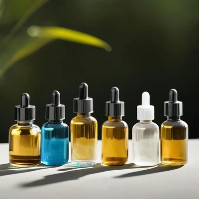 Hành trình thân thiện Amber chai tinh dầu với đầu nhỏ giọt nhựa và ống kính 5ml 10ml 30ml 50ml 100ml