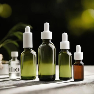 Hành trình thân thiện Amber chai tinh dầu với đầu nhỏ giọt nhựa và ống kính 5ml 10ml 30ml 50ml 100ml