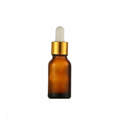 20ML Capacity Amber Essential Oil Bottle With Aluminum Dropper Head Glass Plastic (Ngoại khẩu chai tinh dầu màu hổ phách với đầu giọt nhôm)