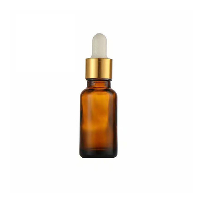 20ML Capacity Amber Essential Oil Bottle With Aluminum Dropper Head Glass Plastic (Ngoại khẩu chai tinh dầu màu hổ phách với đầu giọt nhôm)