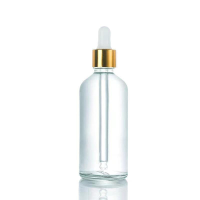 Nhập sẵn chai dầu rỗng thủy tinh tròn với thùng nhỏ giọt nhôm 10ML 30ML 50ML