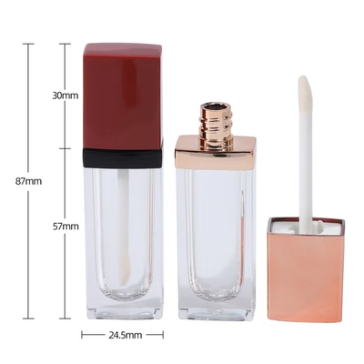 Nhãn sắc môi ống tiêu đề 3.5ML hình vuông thanh rỗng với màu sắc và logo tùy chỉnh