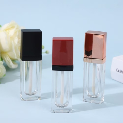 Nhãn sắc môi ống tiêu đề 3.5ML hình vuông thanh rỗng với màu sắc và logo tùy chỉnh