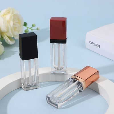 Nhãn sắc môi ống tiêu đề 3.5ML hình vuông thanh rỗng với màu sắc và logo tùy chỉnh
