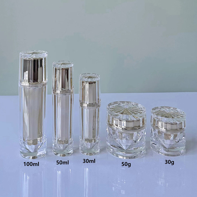 Acrylic không khí lọ chai 30G 50G 30ML 50ML 100ML cho kem dưỡng da với máy bơm kem dưỡng da nhôm hoặc máy phun sương mù