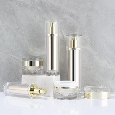Bình xịt kích hoạt mini bằng acrylic màu vàng nhạt với đầu bơm thanh lịch và chiều dài ống tùy chỉnh cho bao bì chăm sóc da