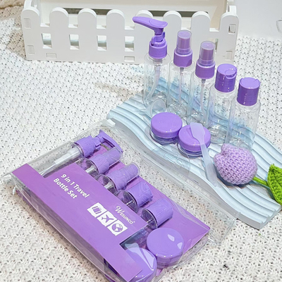 Hot Stamping 50ml chai nhựa cho tùy chỉnh màu sắc chăm sóc da Travel Set