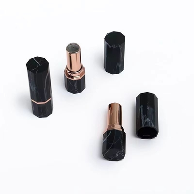 Luxury màu trắng và đen ống son ống chứa rỗng hình sexangle