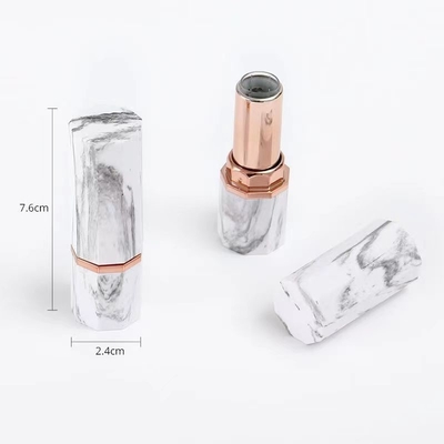 Luxury màu trắng và đen ống son ống chứa rỗng hình sexangle