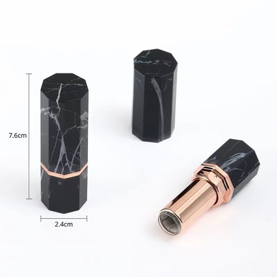 Luxury màu trắng và đen ống son ống chứa rỗng hình sexangle