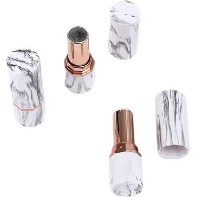 Elegant Sexangle Plastic Lipstick Cases Empty Cosmetic Container màu đen hoặc trắng