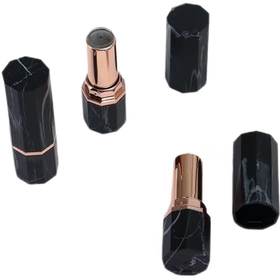 Elegant Sexangle Plastic Lipstick Cases Empty Cosmetic Container màu đen hoặc trắng