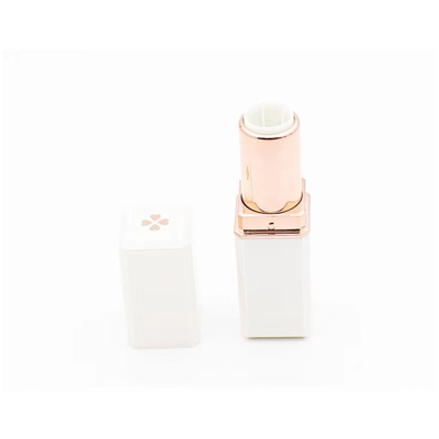 5-6g Capacity Square Empty Lipstick Tube with Four Leaf Clover Printing and Plastic Material (Bộ ống màu môi rỗng vuông với 4 lá hoa trèo in và vật liệu nhựa)