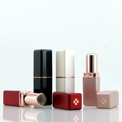 5-6g Capacity Square Empty Lipstick Tube with Four Leaf Clover Printing and Plastic Material (Bộ ống màu môi rỗng vuông với 4 lá hoa trèo in và vật liệu nhựa)