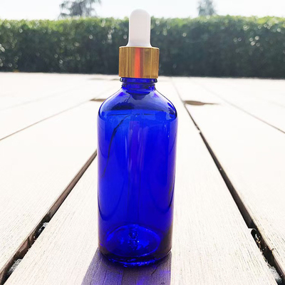 Matt Blue tinh dầu chai kính rỗng tái sử dụng và tái chế