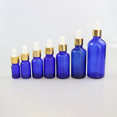Matt Blue tinh dầu chai kính rỗng tái sử dụng và tái chế