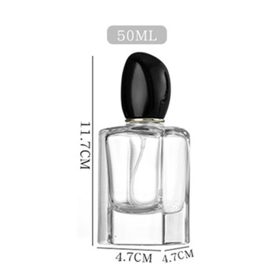 chai nước hoa kính hình vuông với 50ml 100ml dung lượng và đặc biệt không đều hình nắp