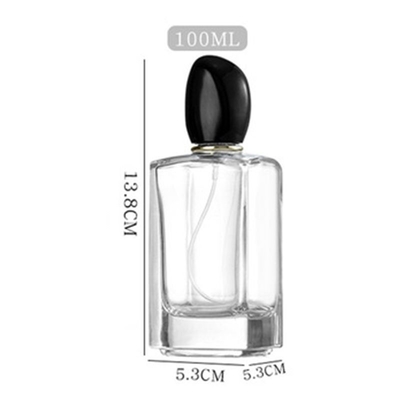 chai nước hoa kính hình vuông với 50ml 100ml dung lượng và đặc biệt không đều hình nắp