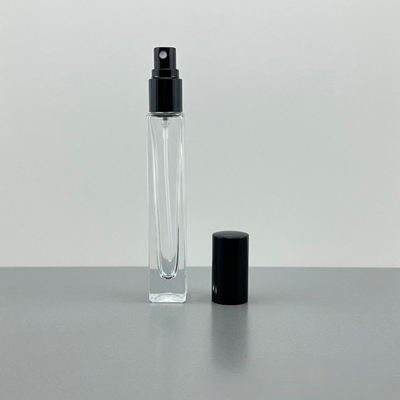 10ml chai nước hoa thủy tinh tùy chỉnh với bơm phun và trên nắp