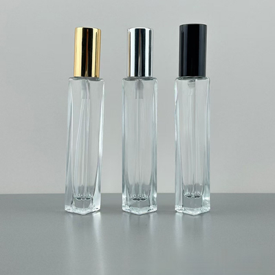 10ml chai nước hoa thủy tinh tùy chỉnh với bơm phun và trên nắp