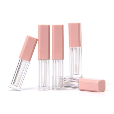 Nhựa màu hồng 1.2ml ống sơn môi chứa trống với màu sắc tùy chỉnh
