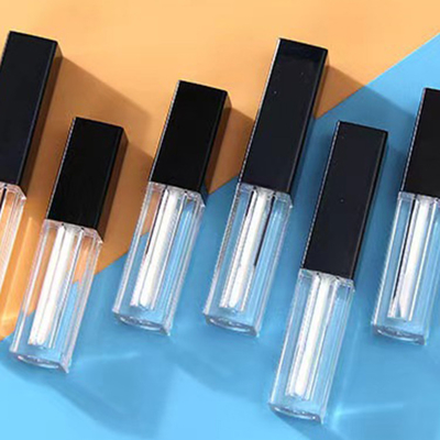 Chuỗi bóng môi rỗng hình vuông được cá nhân hóa màu đen và trong suốt với dung lượng 1,2ml