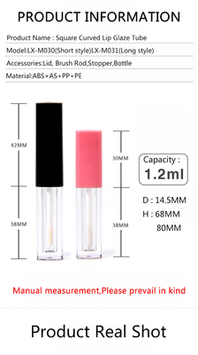 1.2ml ống bóng môi nhựa có nắp dài màu tùy chỉnh được chấp nhận