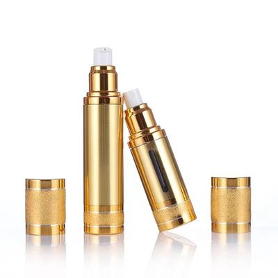 Luxury Anodized nhôm không khí máy bơm chai chai rỗng mỹ phẩm chân không cao cấp chăm sóc da serum thùng nhiều dung lượng