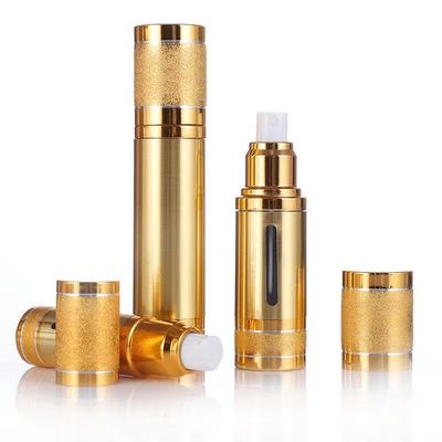 Luxury Anodized nhôm không khí máy bơm chai chai rỗng mỹ phẩm chân không cao cấp chăm sóc da serum thùng nhiều dung lượng