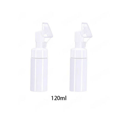 100ML 150ML 200ML chai nhựa với bơm bọt và bàn chải silicone cho bao bì mỹ phẩm tùy chỉnh