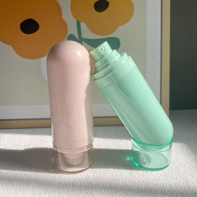 Chai nhựa không có không khí tùy chỉnh với đầu phun sương hoặc đầu bơm lotion và in lụa