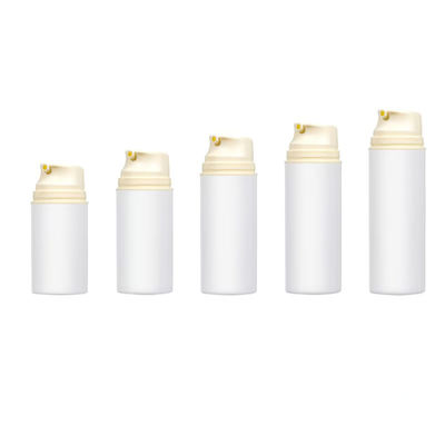 Chai bơm chân không không khí bằng nhựa PP đa kích cỡ 5ml/10ml/15ml dùng cho bao bì mẫu kem, lotion, serum
